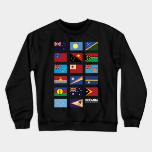 Oceania Country Flags Set Crewneck Sweatshirt